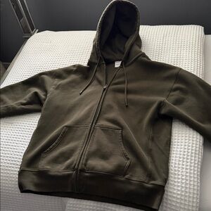 aritzia cozy fleece boyfriend hoodie